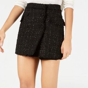 Astr the Label Black Tweed Skort